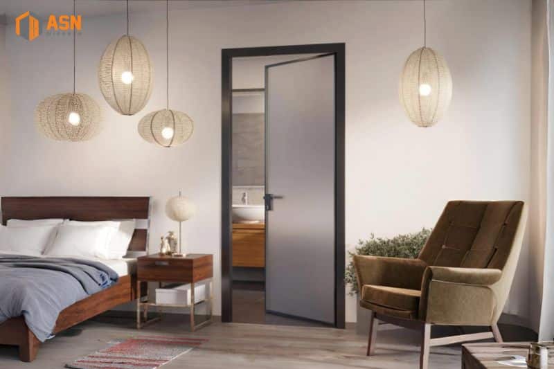 cửa nhôm Xingfa 1 cánh phòng ngủ