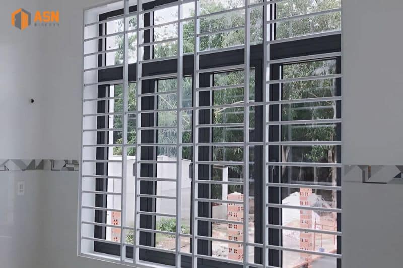 khung bảo vệ cửa sổ nhôm Xingfa