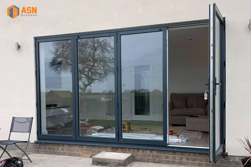 cách trừ cửa đi 4 cánh hệ 55