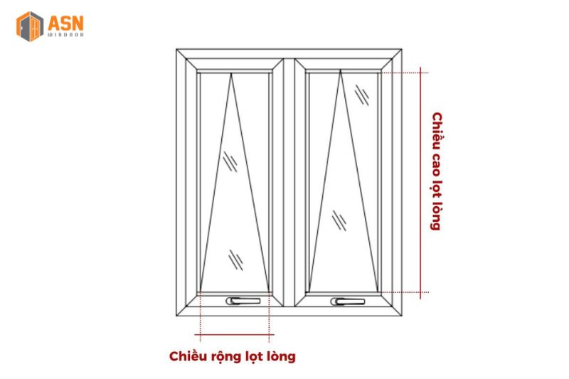 Chiều rộng cửa chính 4 cánh