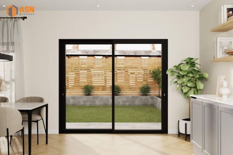 Cửa đi lùa 2 cánh hệ 55