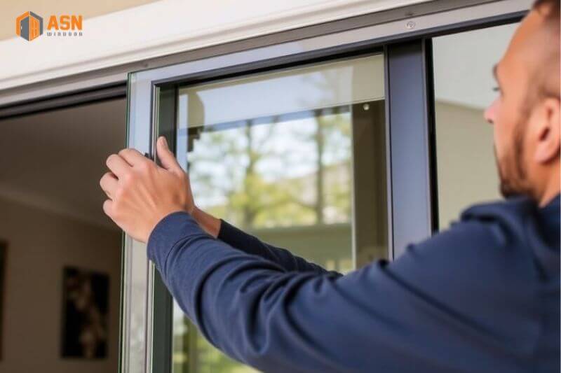 Cửa đi lùa 2 cánh hệ 55