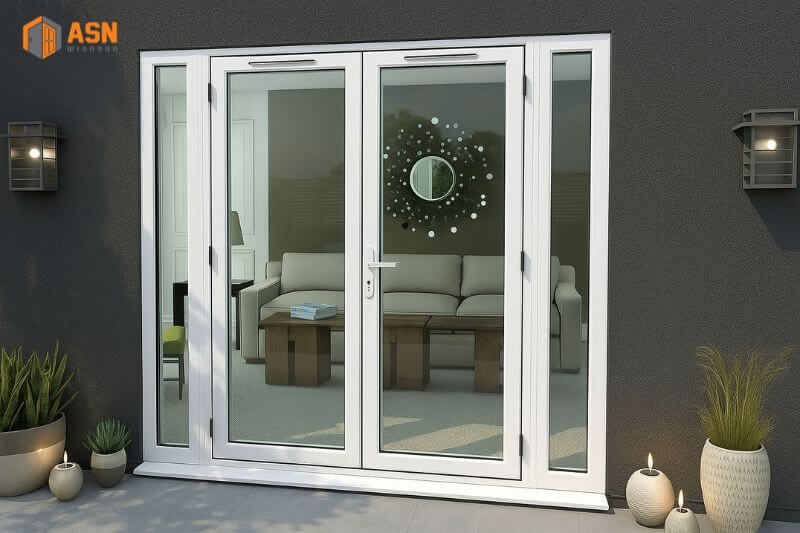 Kích thước cửa chính 4 cánh lệch