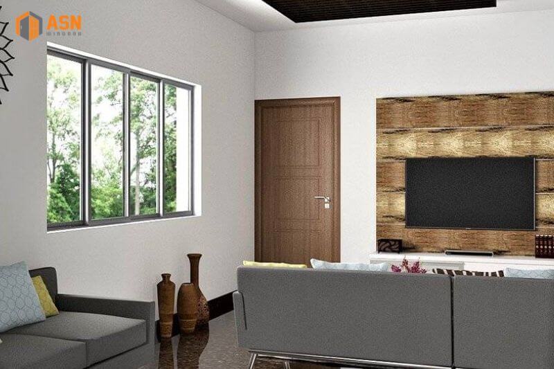 kích thước cửa sổ phòng khách 4 cánh