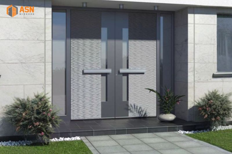mẫu cửa đi 2 cánh nhôm xingfa