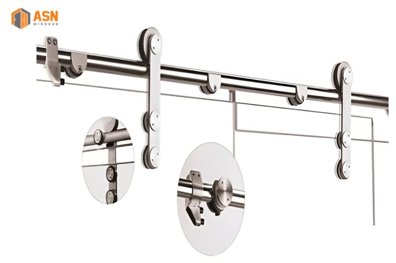 phụ kiện cửa lùa ray treo
