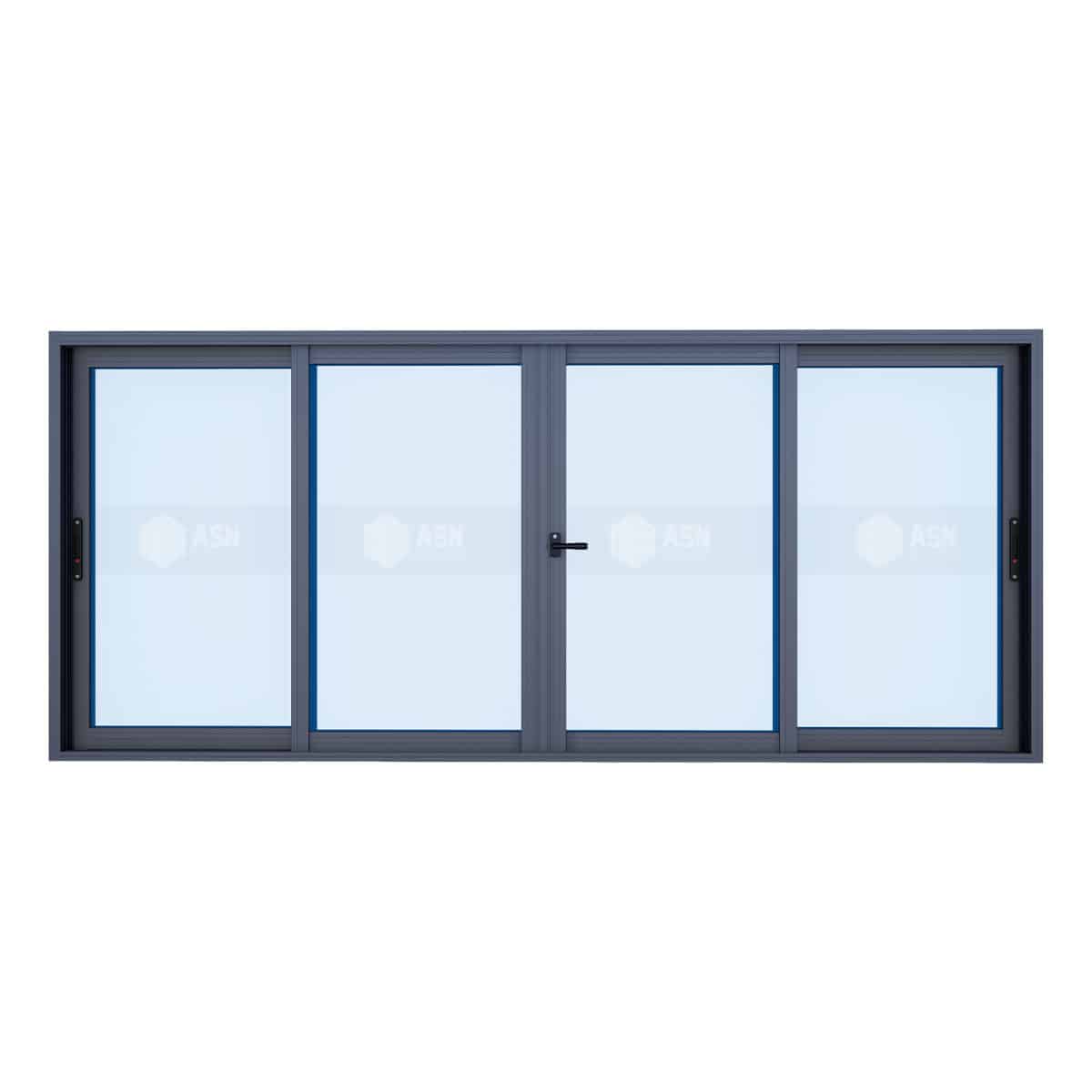 CỬA SỔ LÙA 4 CÁNH NHÔM XINGFA HỆ PHỔ THÔNG