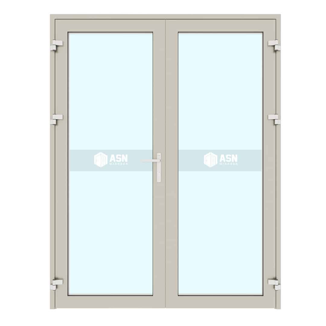 Cửa đi 2 cánh mở quay nhôm Xingfa hệ 55 Anodized-ED