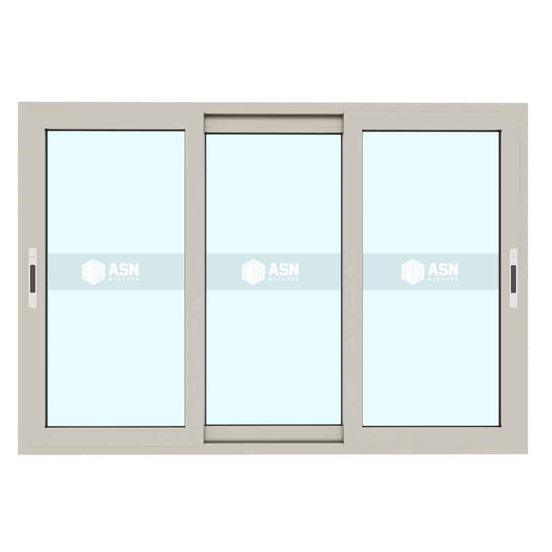 Cửa sổ 3 cánh mở lùa nhôm Xingfa hệ 55 Anodized-ED