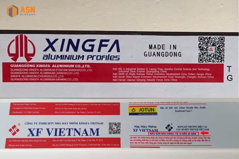 cách phân biệt nhôm xingfa quảng đông và việt nam
