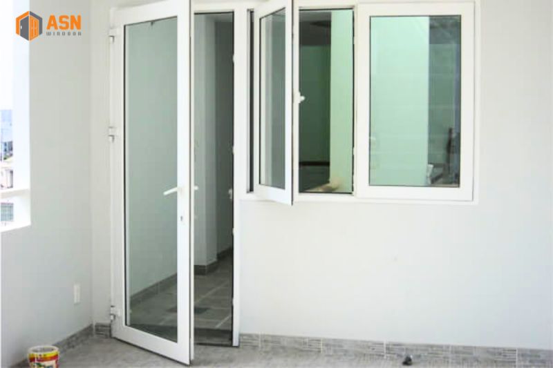 cửa nhôm xingfa 1 cánh màu trắng